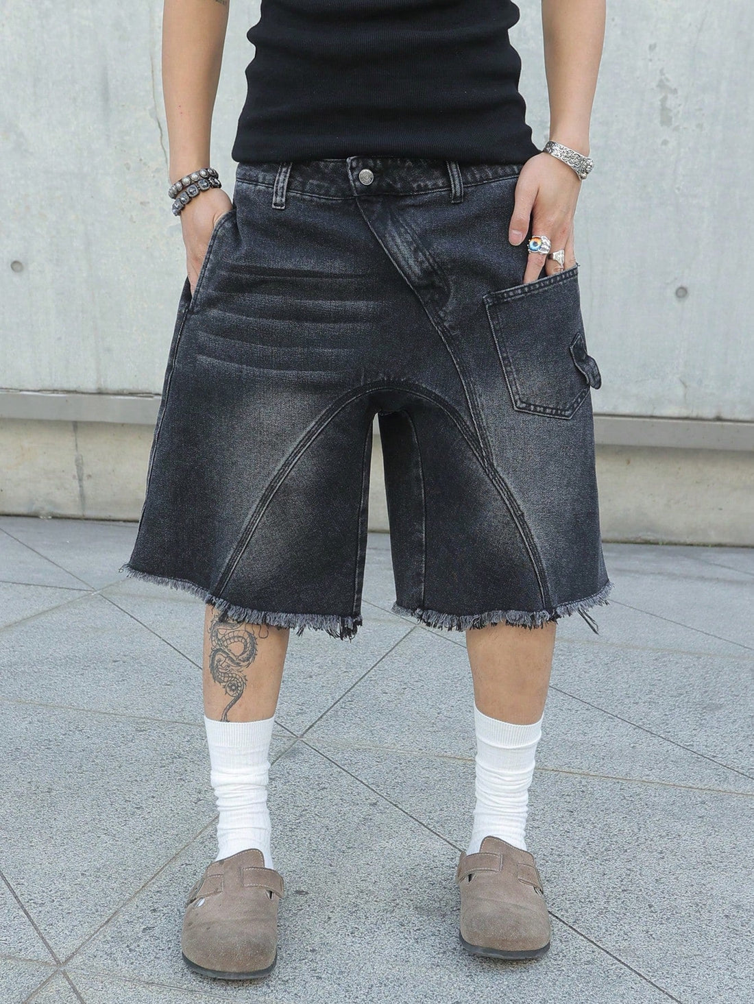 Short Manfinity Denim Black Stusy — Foto 1