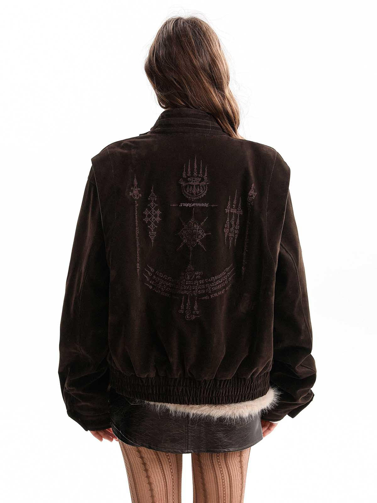 Jaqueta Manfinity Suede Embroidered — Foto 9
