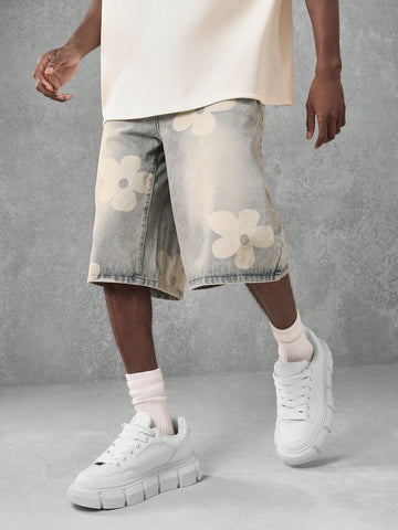 Short Manfinity Denim Florals — Foto 1