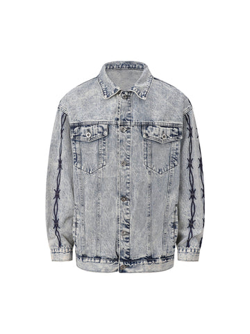 Jaqueta Manfinity Studios Barbed Wire Denim Jacket — Foto 1