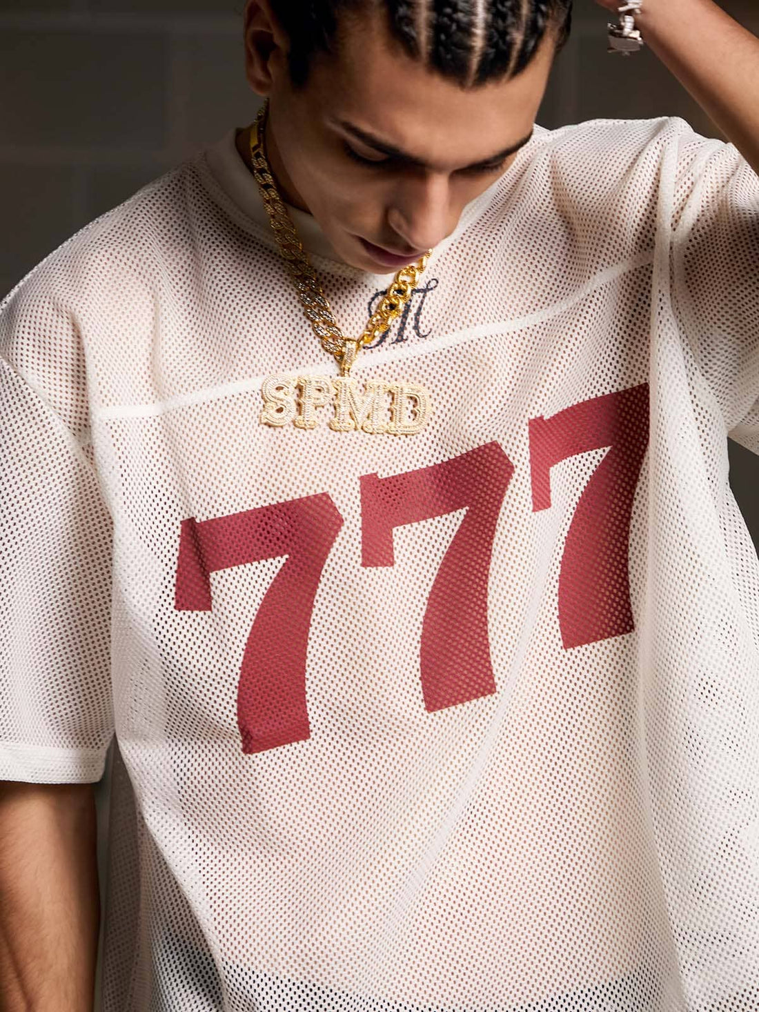 Camiseta Manfinity Jersey Letter 777 — Foto 1