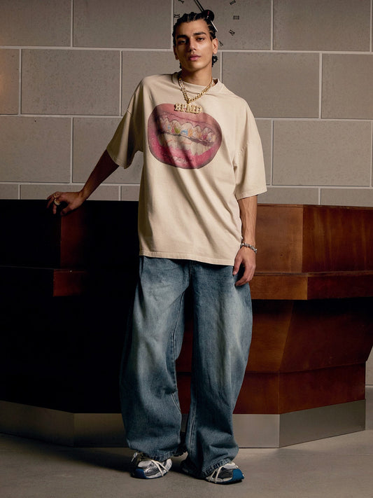 Camiseta Manfinity Diamond Tooth Pattern — Foto 2