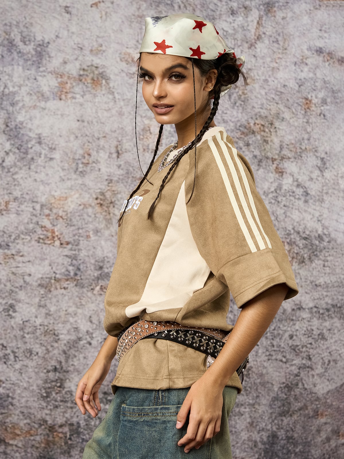 Camiseta Manfinity Suede Contrast — Foto 4