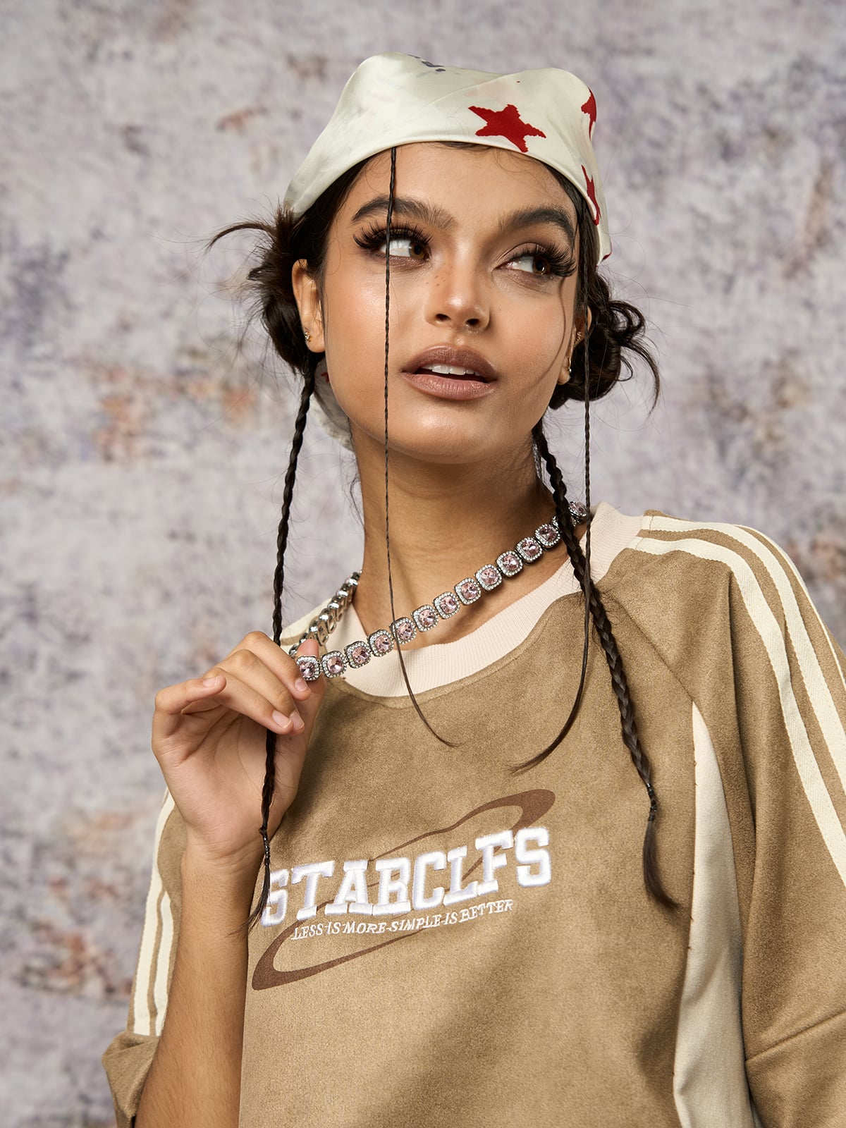 Camiseta Manfinity Suede Contrast — Foto 6