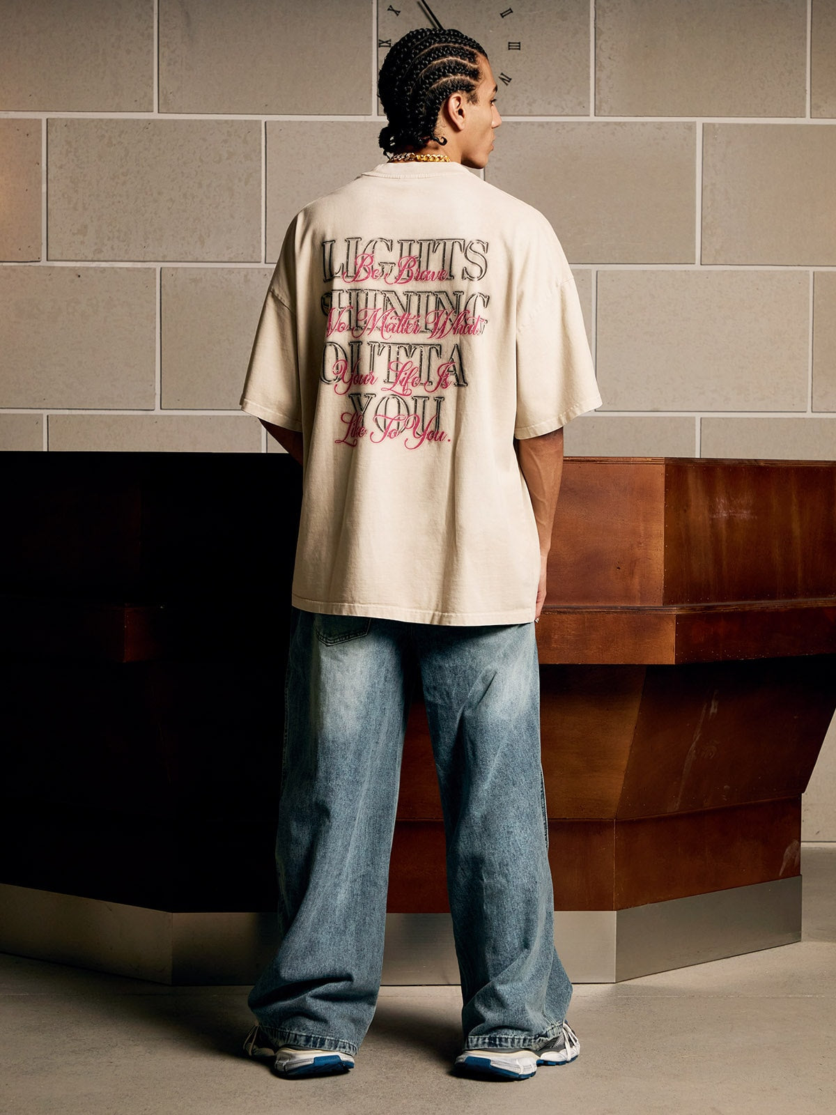 Camiseta Manfinity Diamond Tooth Pattern — Foto 6