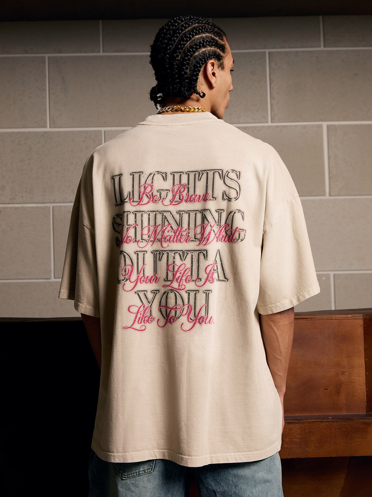 Camiseta Manfinity Diamond Tooth Pattern — Foto 8