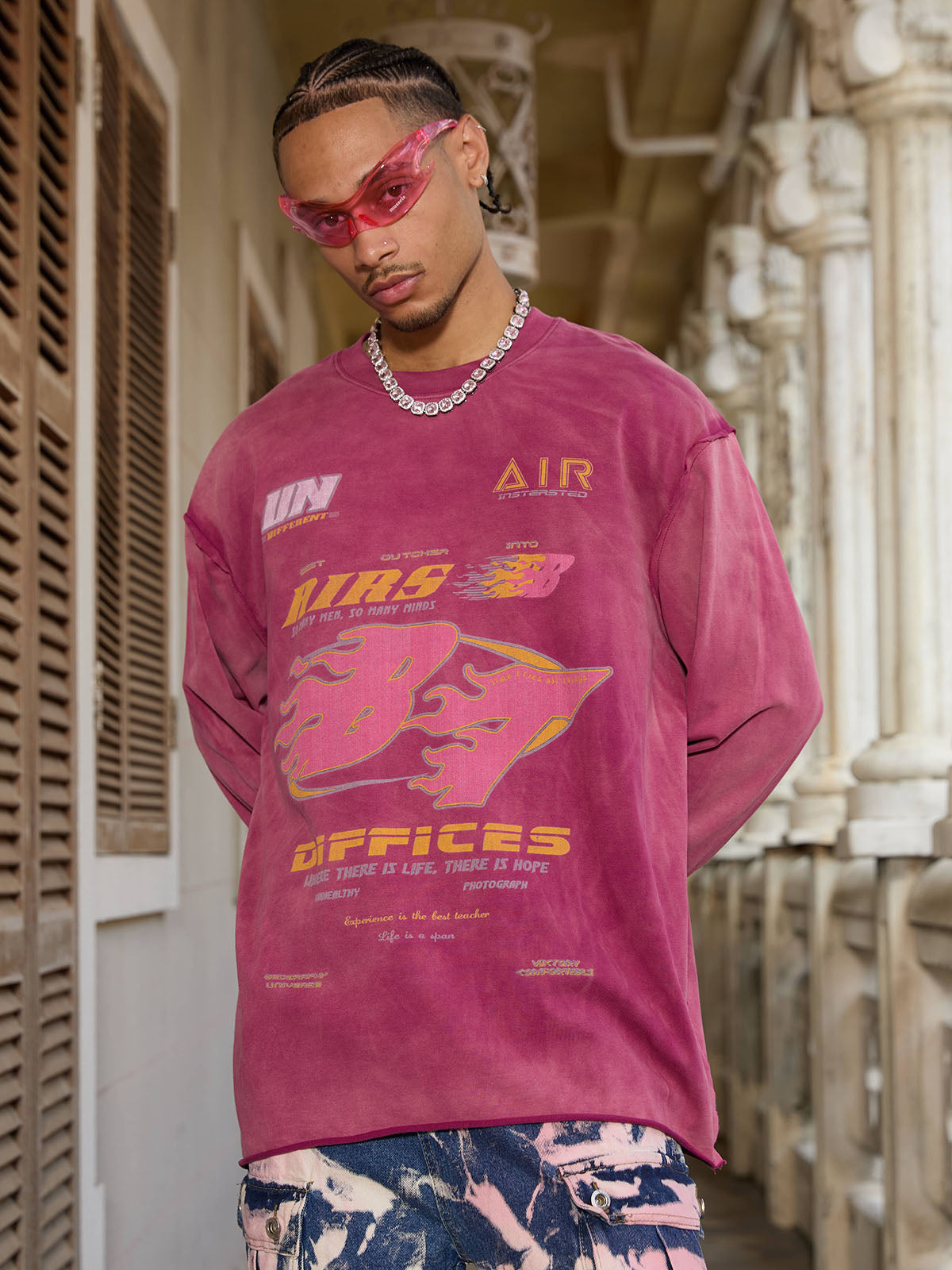 Camiseta Manfinity Washed RIRS Long — Foto 2