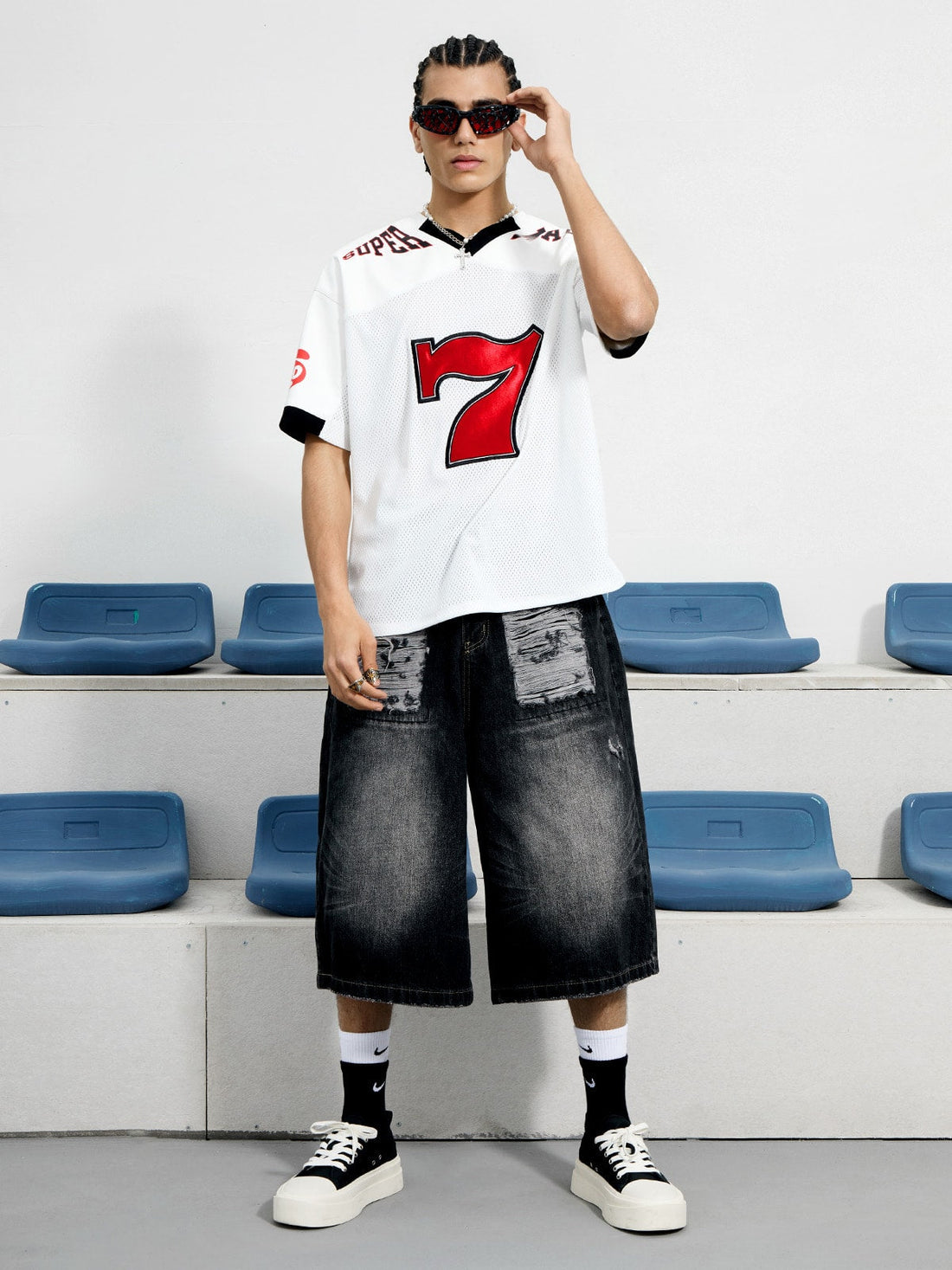 Camiseta Manfinity Contrast White — Foto 1