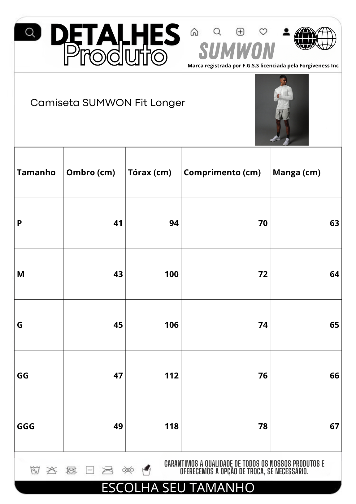Camiseta Manfinity Fit Longer — Foto 11